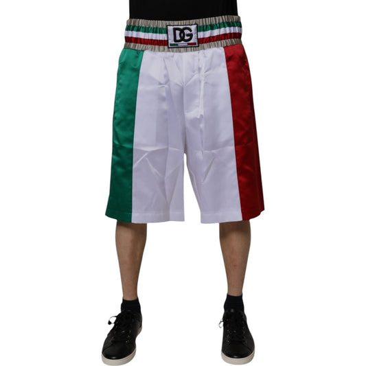 Dolce & Gabbana Multicolor Italia Polyester Bermuda Shorts 1728,67345645728,Clothing,Dolce & Gabbana,IT50 | L,Material: 100% Polyester,Men,Men - Clothing,Multicolor,Preowned / Defect,Shorts - Men - Clothing Dolce & Gabbana PAN75250-50