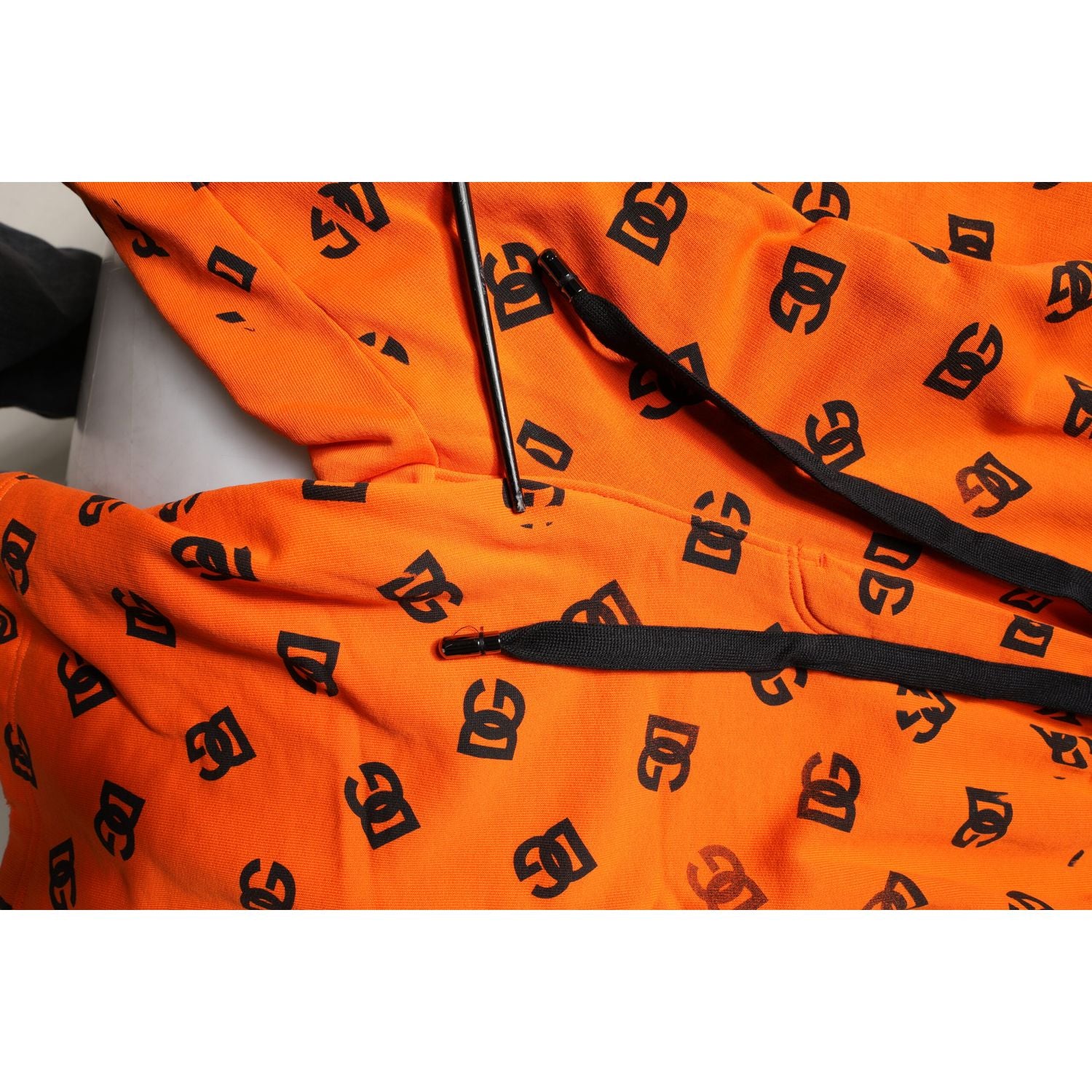 Dolce & Gabbana Orange Logo Monogram Cotton Bermuda Shorts