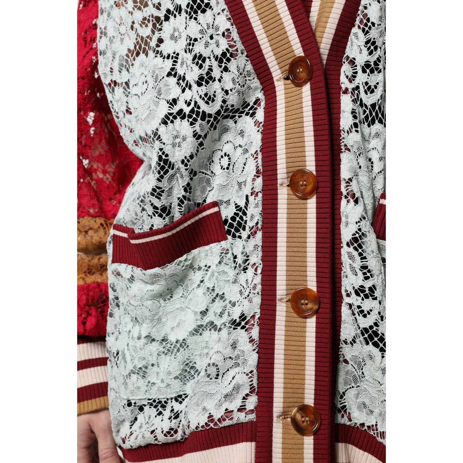 Dolce & Gabbana Multicolor Floral Lace Cardigan Sweater