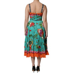 Dolce & Gabbana Multicolor Printed Silk Sleeveless Midi Dress DR81650-38