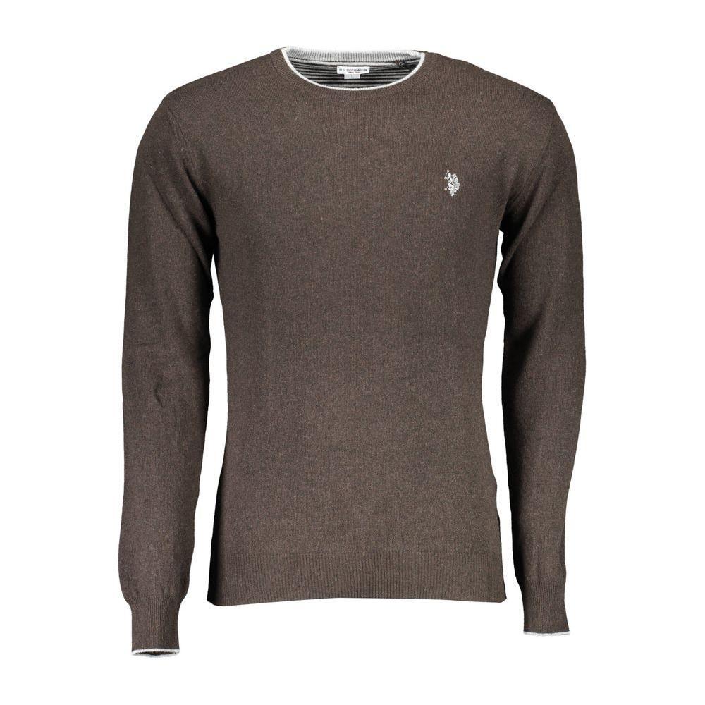 U.S. POLO ASSN. Brown Wool Men Sweater US-1460-XXL