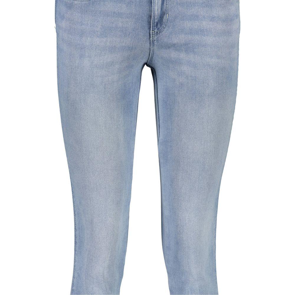 بنطلون جينز نسائي من القطن باللون الأزرق الفاتح من Guess Jeans