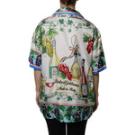 Dolce & Gabbana Multicolor Short Sleeve Silk Food Shirt Top TSH90090-42