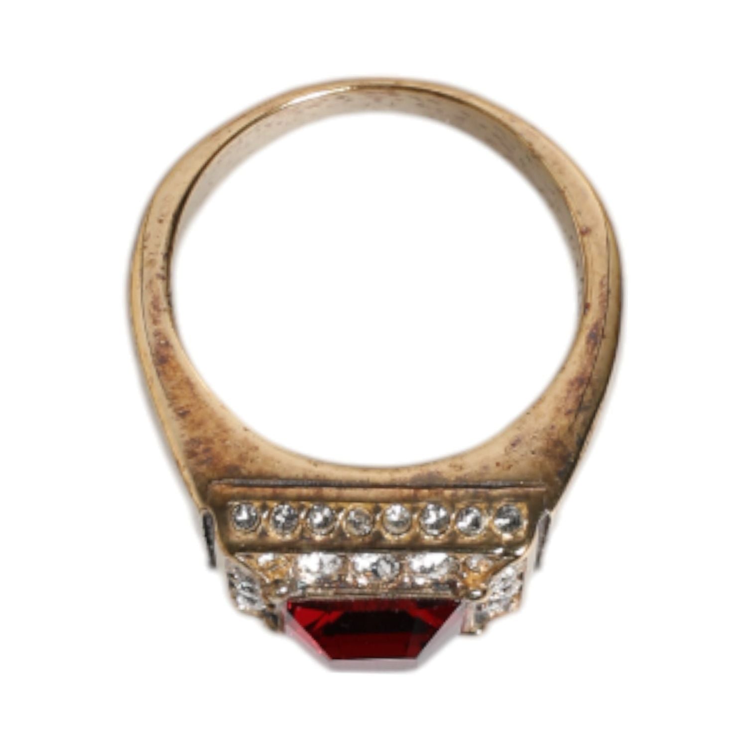 Dolce & Gabbana Gold Tone Sterling Silver 925 Crystals Ring