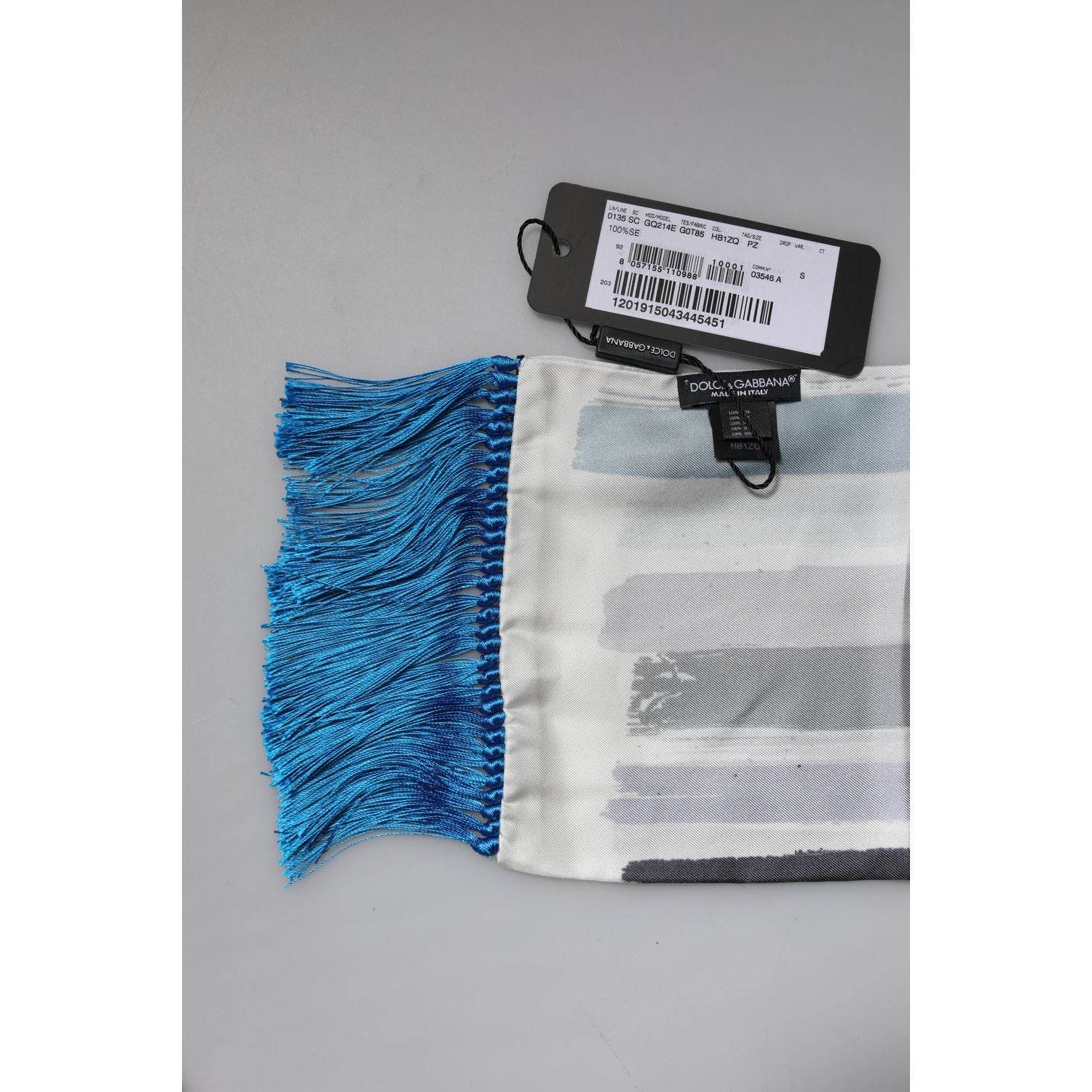 Dolce & Gabbana Multicolor Stripes Silk Fringes Neck Foulard Scarf