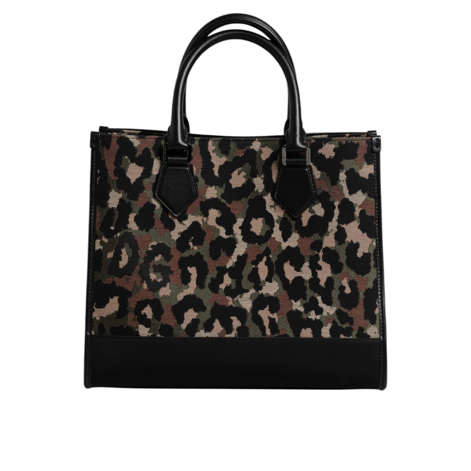 Front view with bag zipped and handles upright.