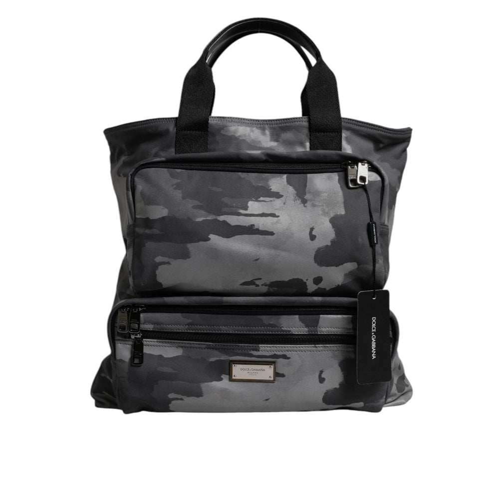Dolce & Gabbana Black Camouflage Shoulder Strap Logo Plaque Bag BAG4385