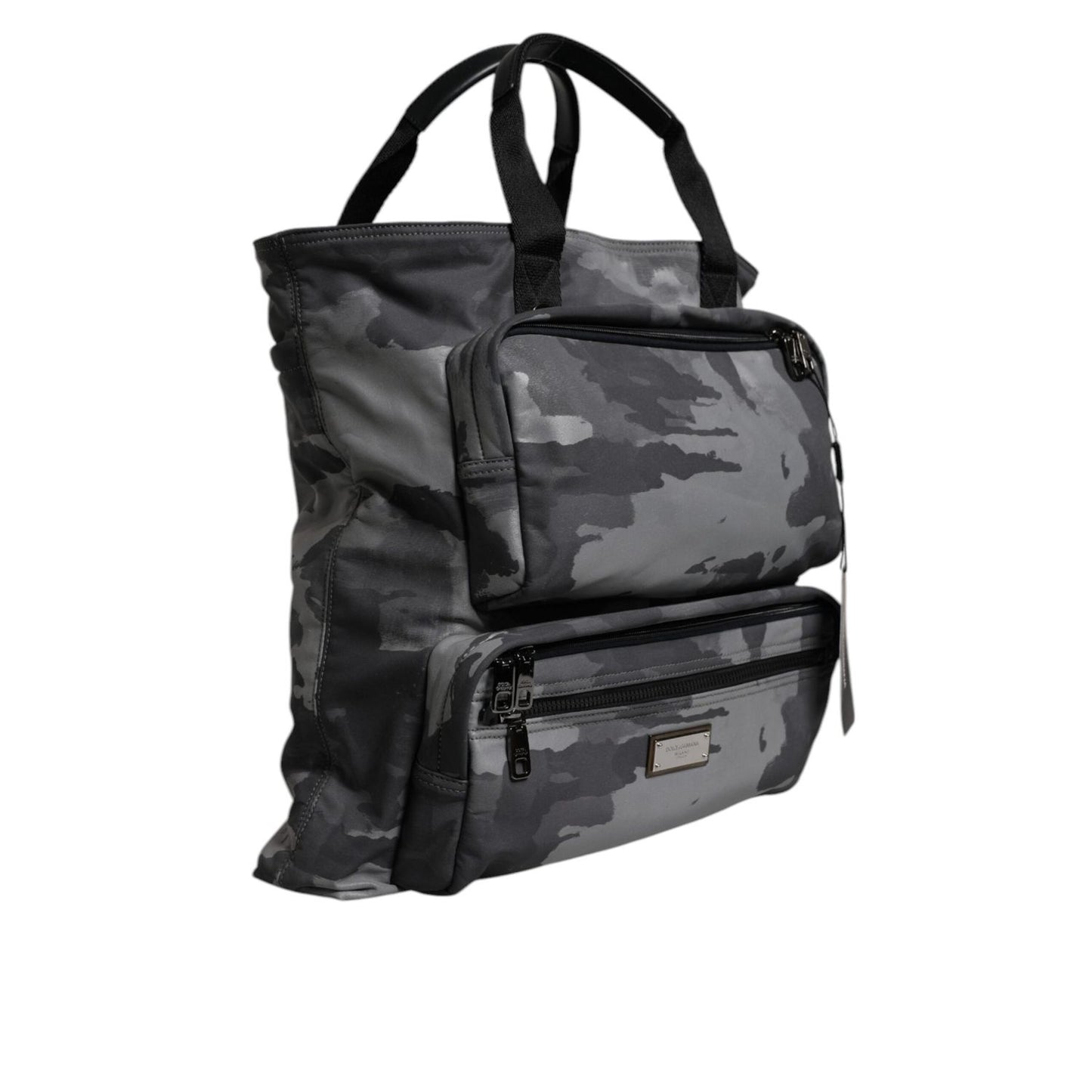 Dolce & Gabbana Black Camouflage Shoulder Strap Logo Plaque Bag BAG4385