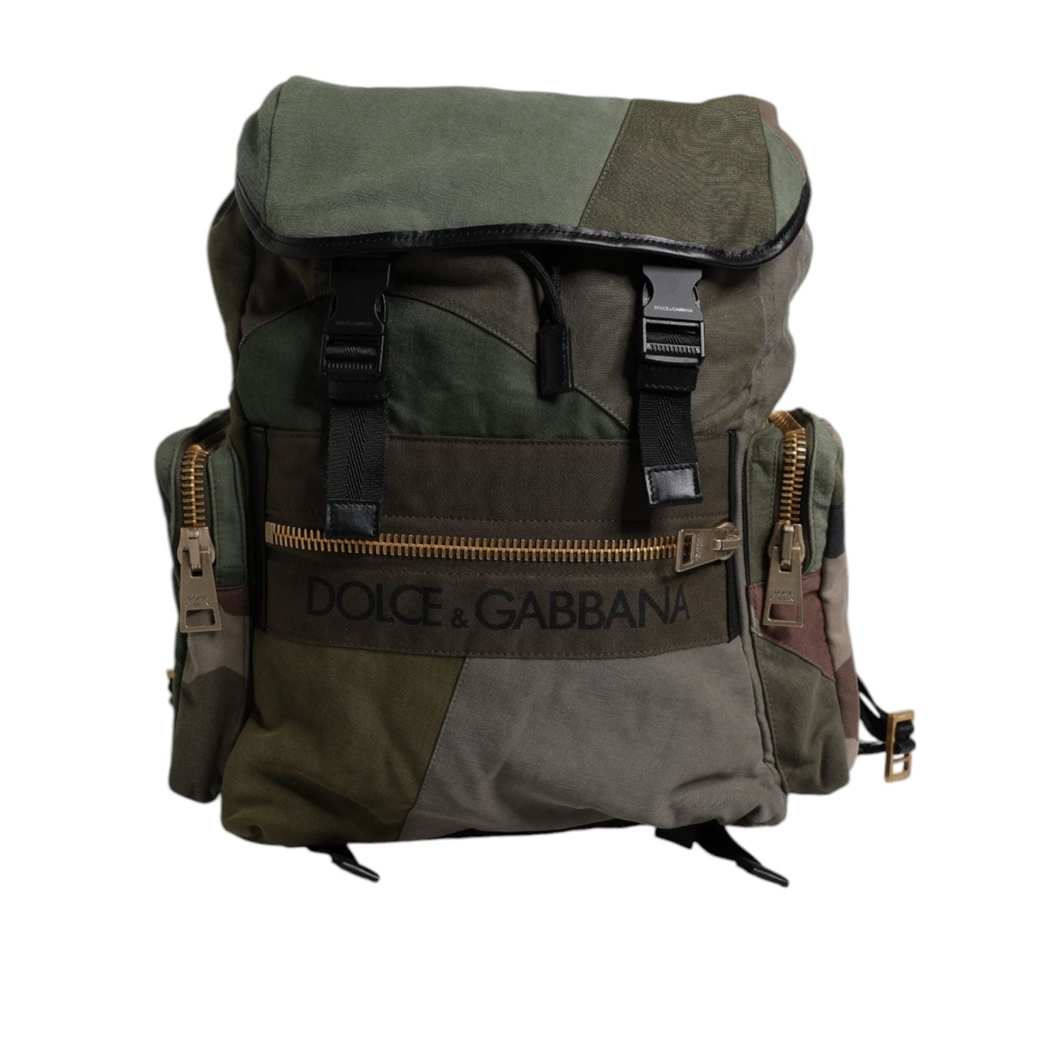 Front view with bag zipped and handles upright.