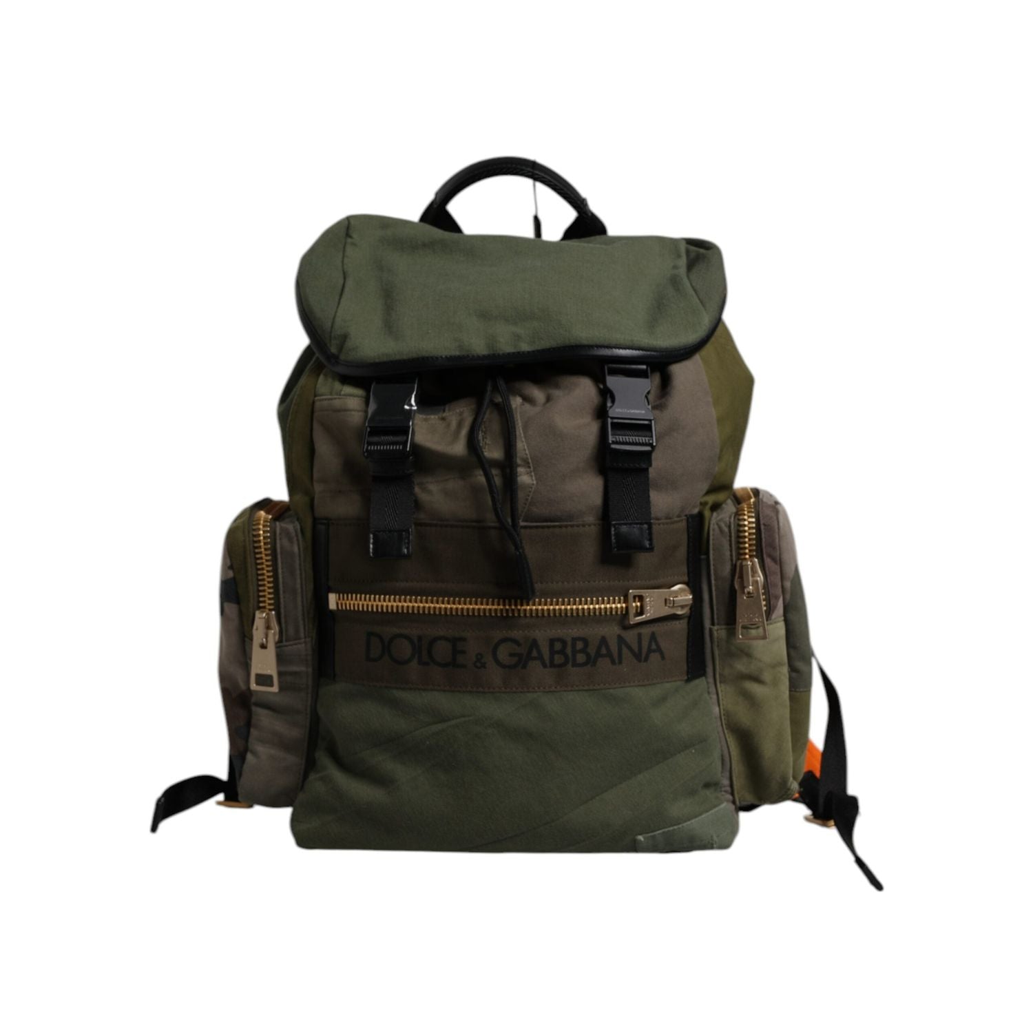 Front view with bag zipped and handles upright.