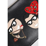 Dolce & Gabbana Black #DGFamily Embellished Leather Clutch Bag BAG4280