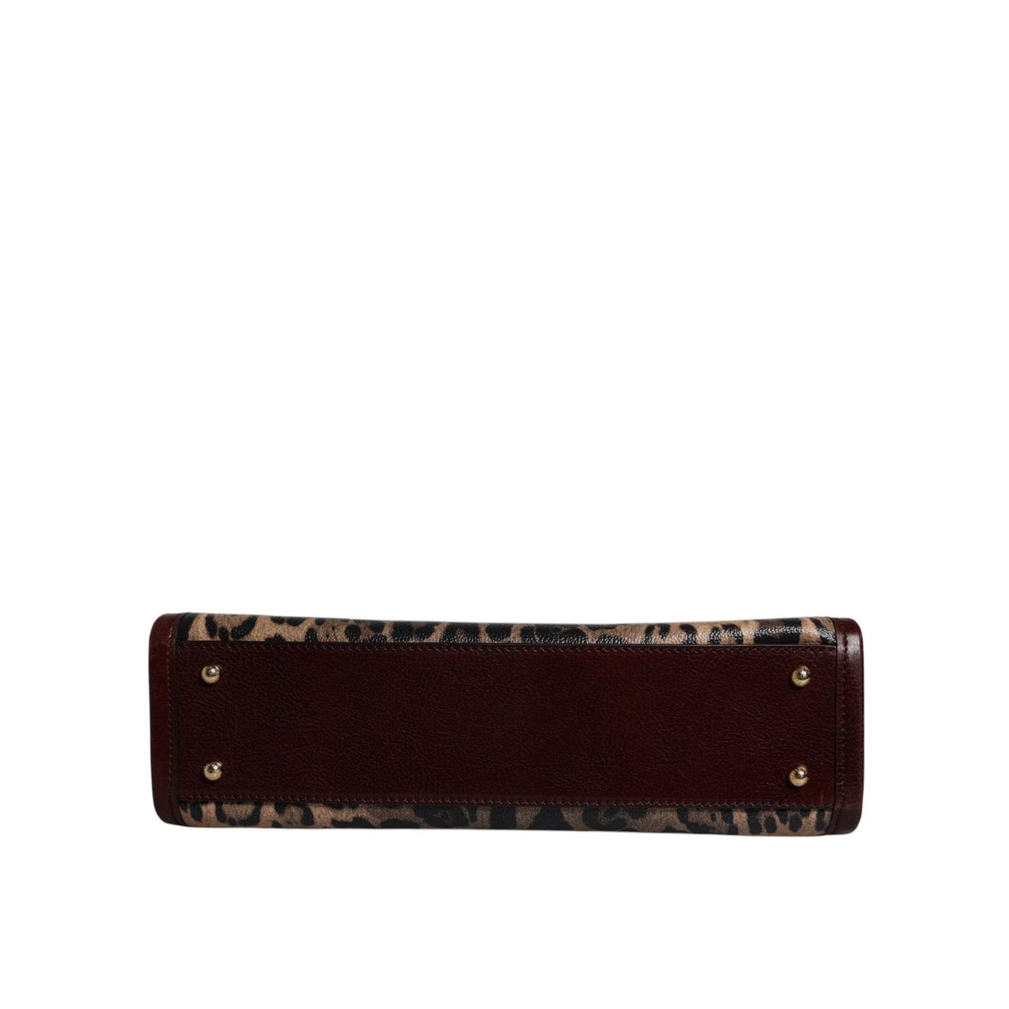 Dolce & Gabbana Brown Leopard Leather Shoulder Strap Tote Bag