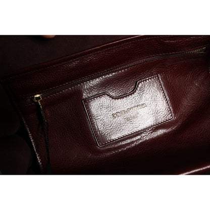 Dolce & Gabbana Brown Leopard Leather Shoulder Strap Tote Bag