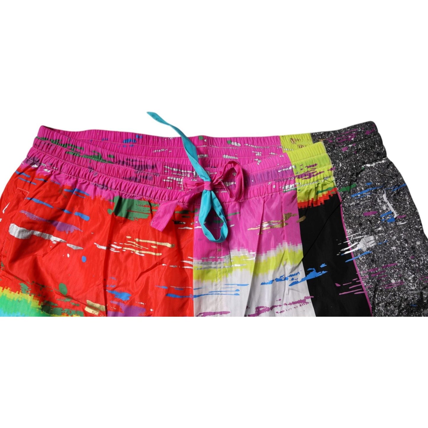 Dolce & Gabbana Multicolor Patchwork Mid Waist Sweatpants Pants PAN75229-60