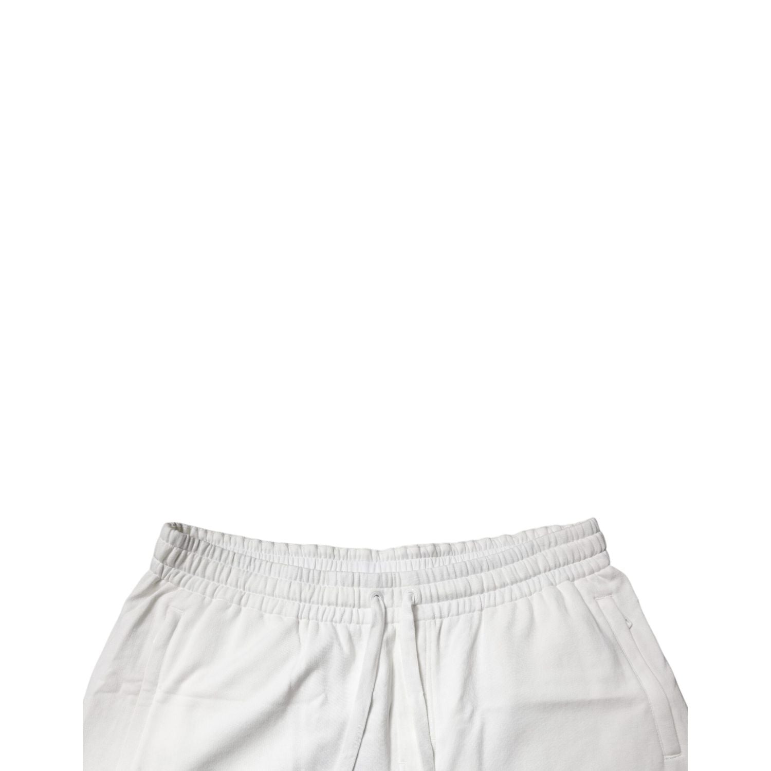 Dolce & Gabbana White Cotton Sweatshorts Men Bermuda Shorts