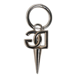 Dolce & Gabbana Silver Brass DG Logo Metal Ring Holder Keychain Keyring