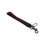 Dolce & Gabbana Black Logo Nylon Silver Brass Men Holder Keychain Keyring