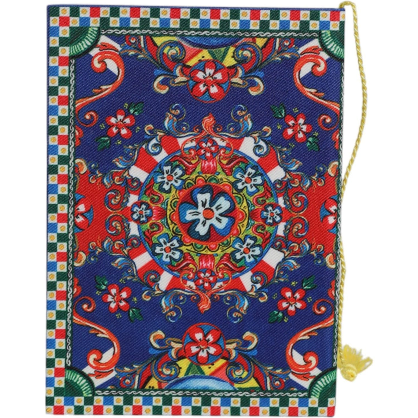 Dolce & Gabbana Multicolor Polyester Carretto Siciliano Print Notebook SMY10586