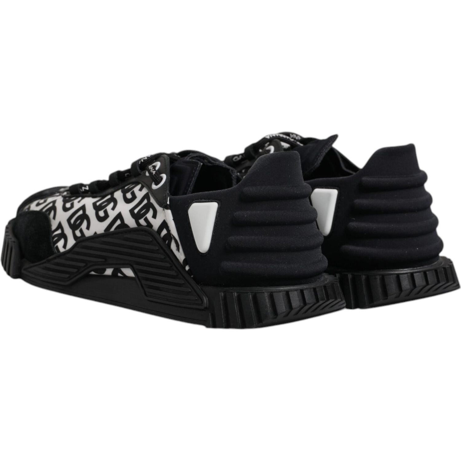 Dolce & Gabbana Black Logo Lace Up Low Top NS1 Sneakers Shoes