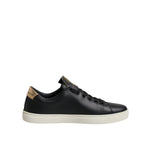 Dolce & Gabbana Black Leather Gold Red Heart Sneakers Shoes LA12529-35