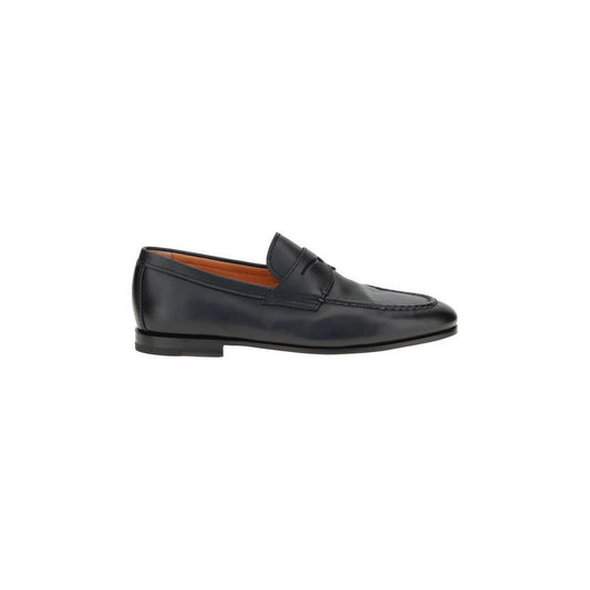 Santoni Leather Loafers 1728,72470364320,Black,EU 38 | US 5,EU44/US11,Loafers - Men - Shoes,Men,Men - Shoes,New with tags,Santoni,Shoes Santoni SA-MCNC18007SA4BSLFN01BLACK-EU44/US11