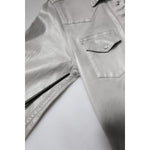 Dolce & Gabbana Metallic Gray Cotton Button Down Shirt TSH878485-37