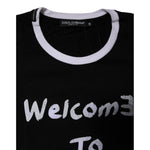 Dolce & Gabbana Black Printed Round Neck Top Cotton T-shirt TSH878643-38