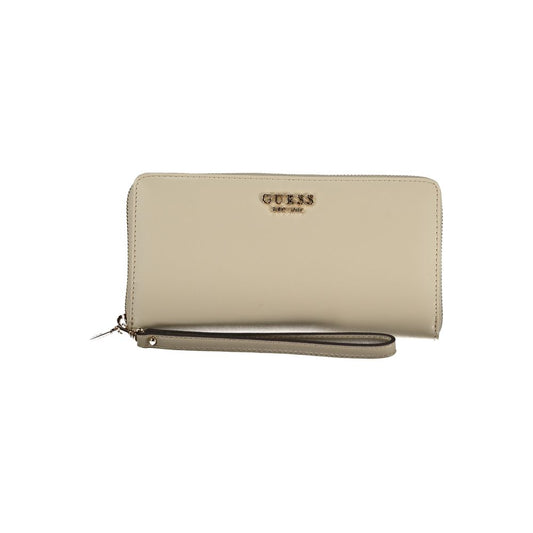 Guess Jeans Beige Polyethylene Wallet Guess Jeans Tan