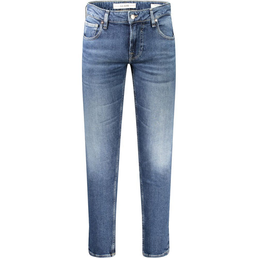 Guess Jeans Blue Cotton Jeans & Pant Guess Jeans Slate Gray