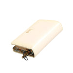 Dolce & Gabbana Ivory Calf Leather Compact Logo Plaque Card Holder Wallet
