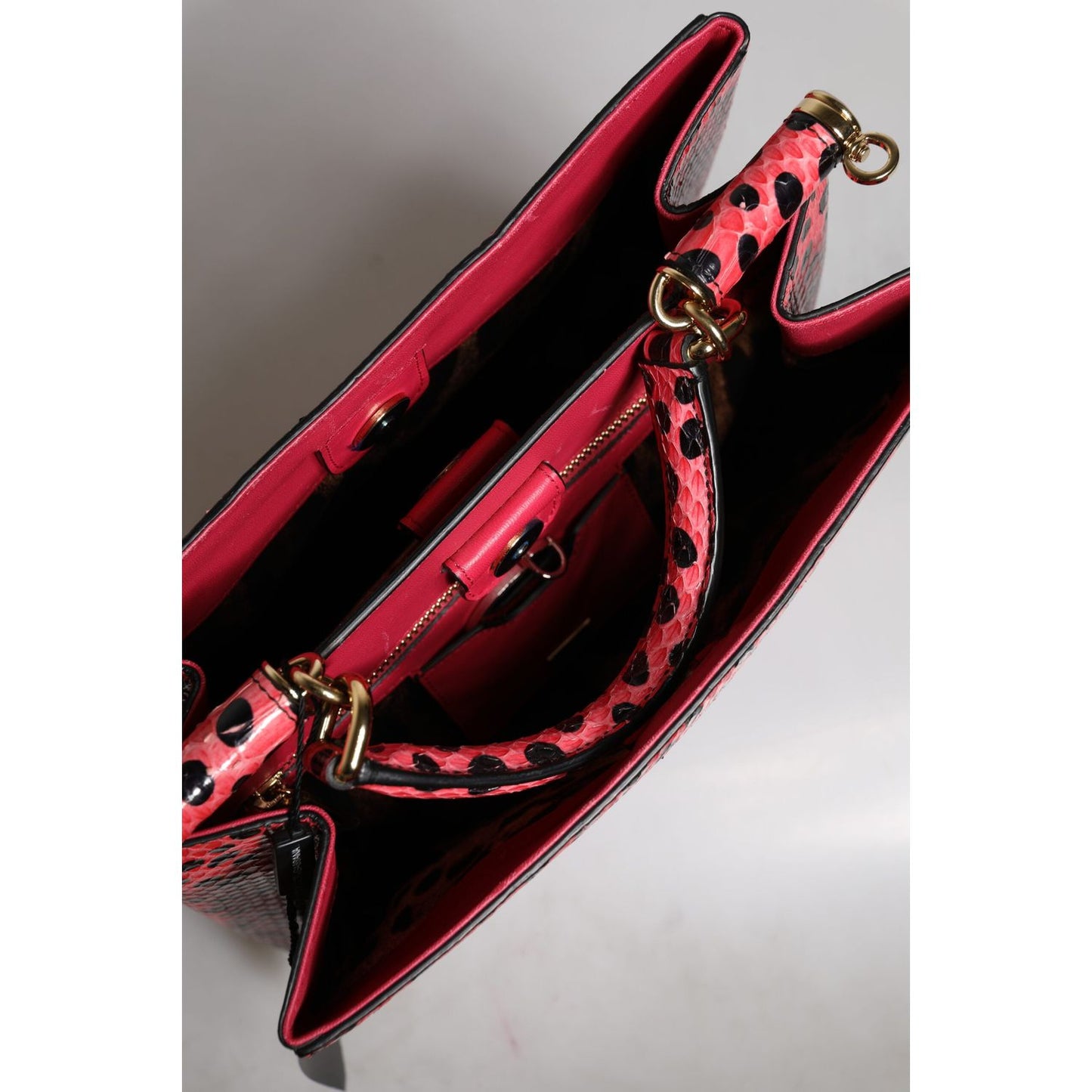Dolce & Gabbana Pink Exotic Leather Top Handle Tote Crossbody Bag
