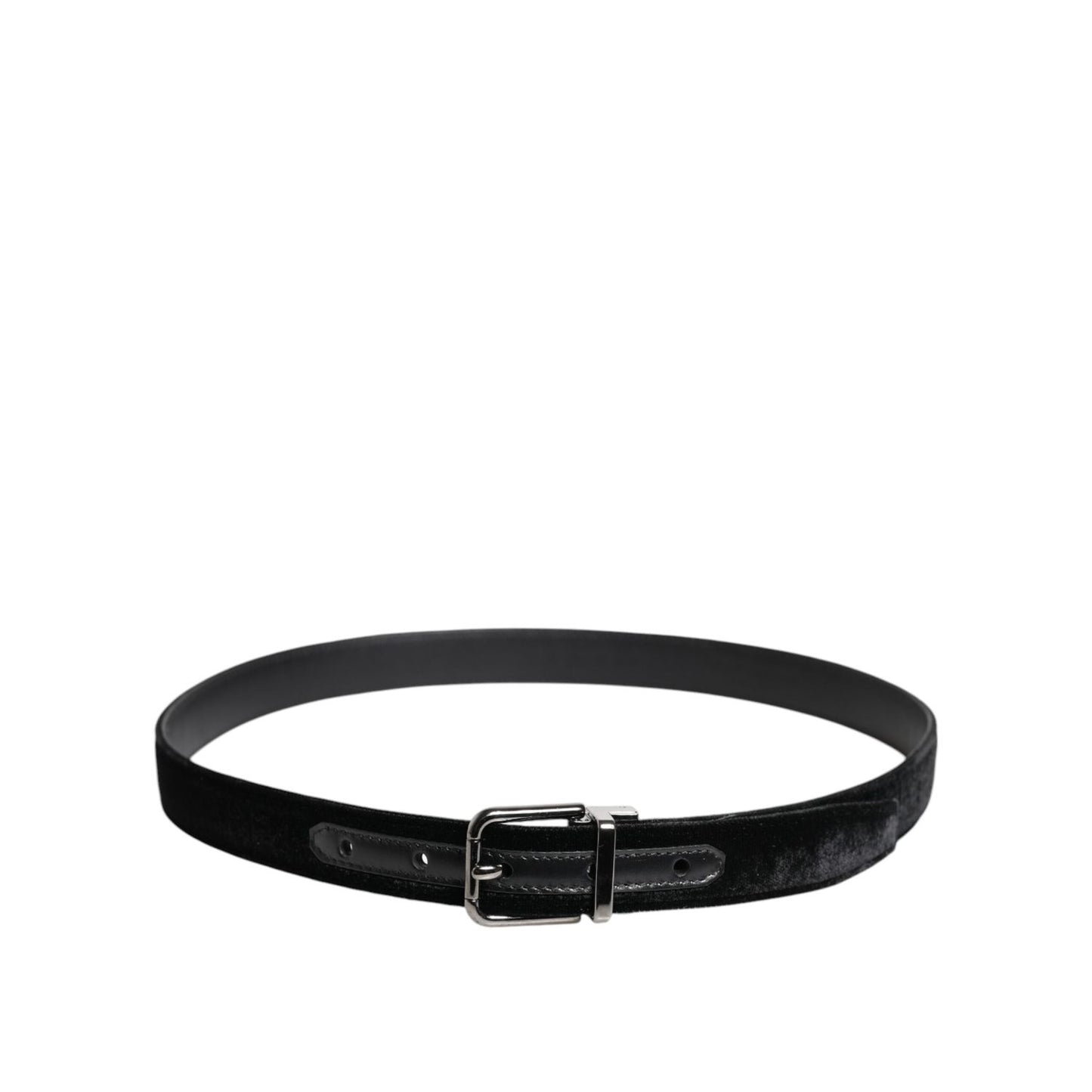 Dolce & Gabbana Black Leather Metal Buckle Classic Belt BEL9297-85