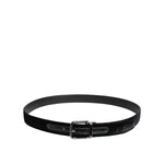 Dolce & Gabbana Black Leather Metal Buckle Classic Belt BEL9297-85