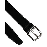 Dolce & Gabbana Black Leather Metal Buckle Classic Belt BEL9297-85