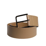Dolce & Gabbana Brown Leather Classic Metal Logo Buckle Belt