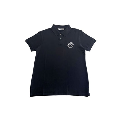 Trussardi Beachwear Black Cotton Men Polo Shirt