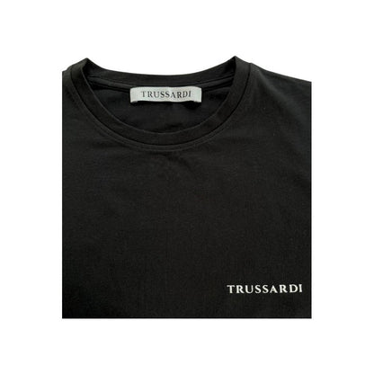 Trussardi Beachwear Black Cotton Men T-Shirt