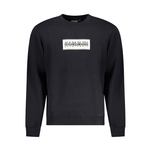Napapijri Black Cotton Sweater Napapijri Dark Slate Gray