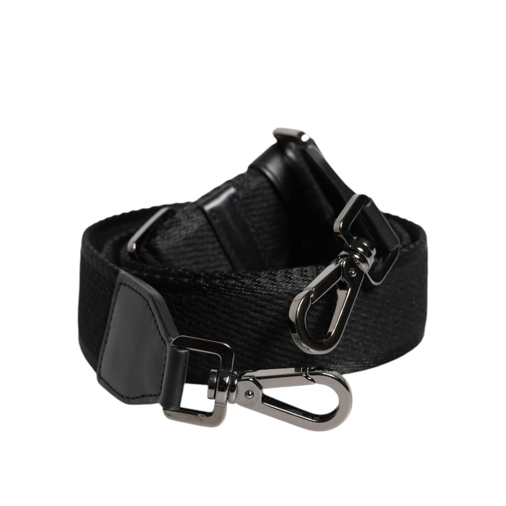 Dolce & Gabbana Black Solid Polyester Bag Handle Shoulder Strap