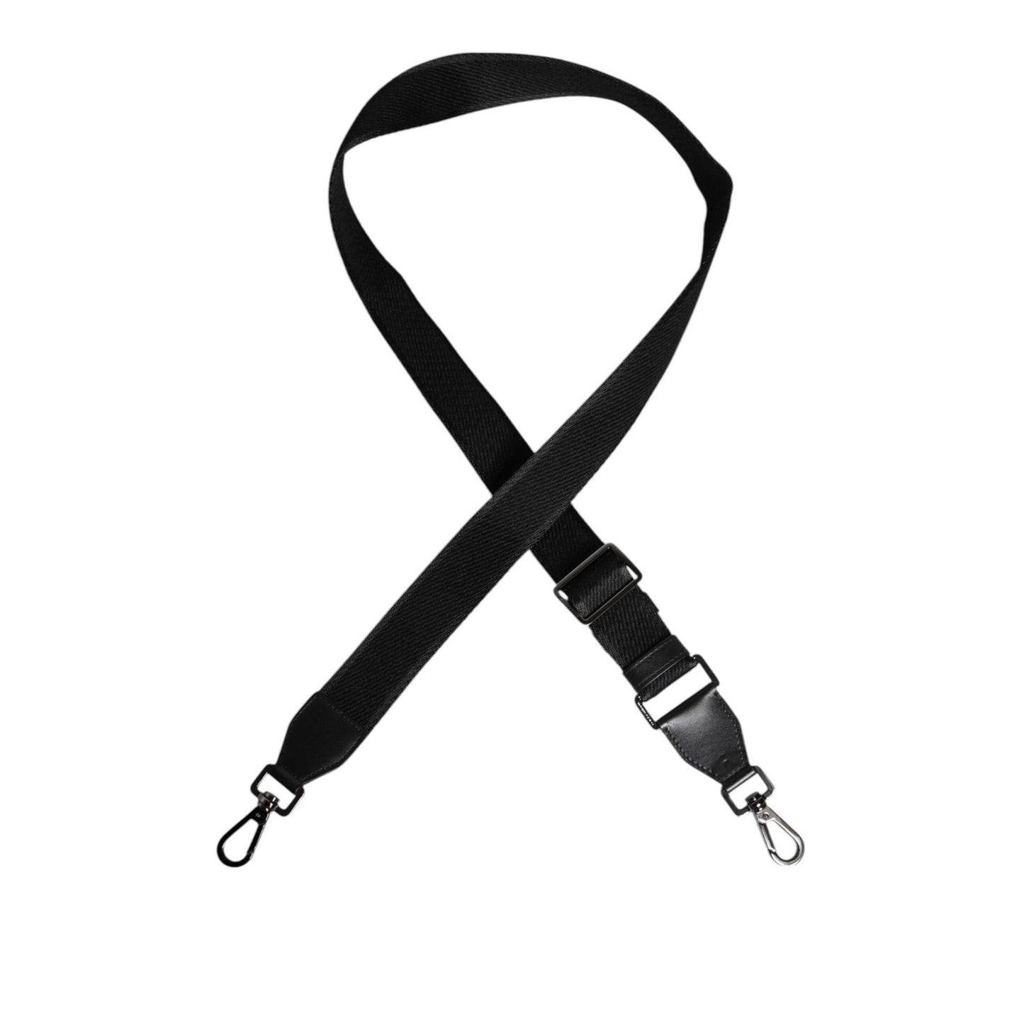 Dolce & Gabbana Black Solid Polyester Bag Handle Shoulder Strap