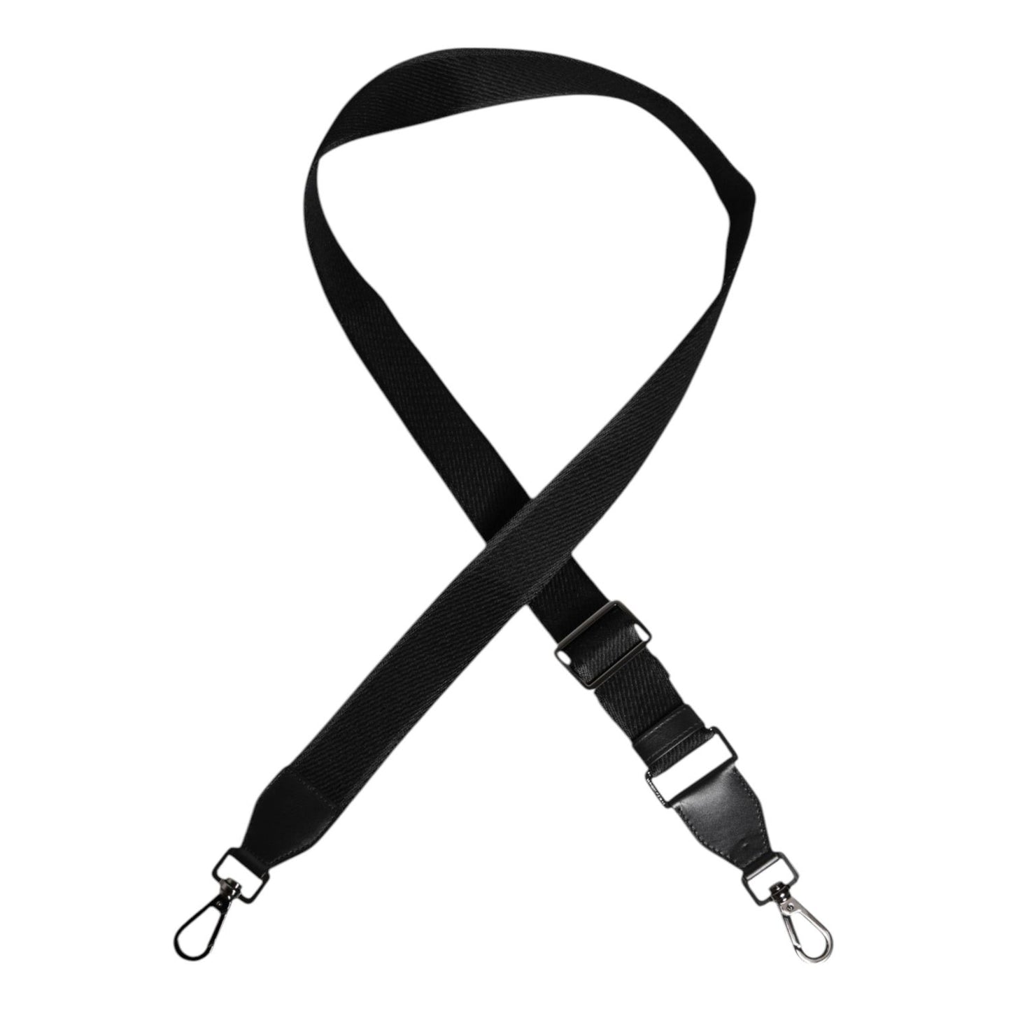 Dolce & Gabbana Black Solid Polyester Bag Handle Shoulder Strap