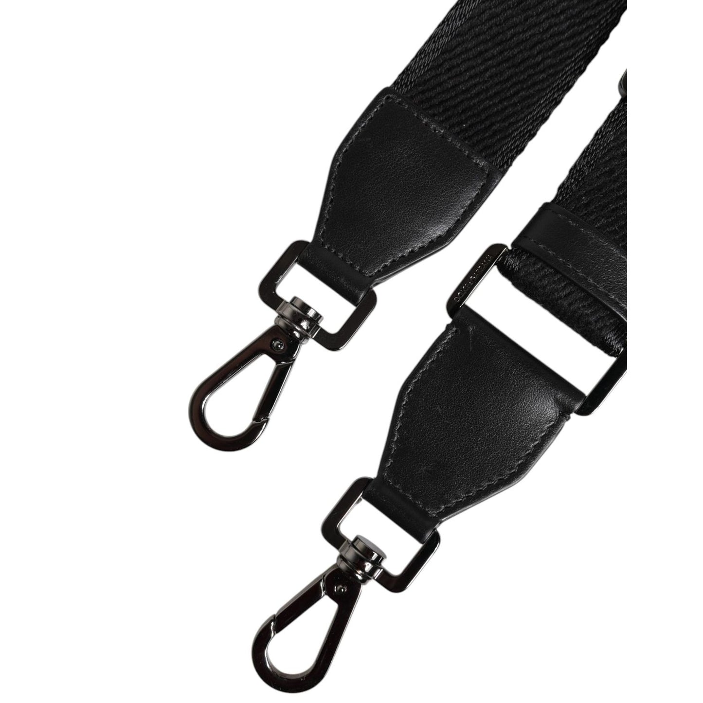 Dolce & Gabbana Black Solid Polyester Bag Handle Shoulder Strap