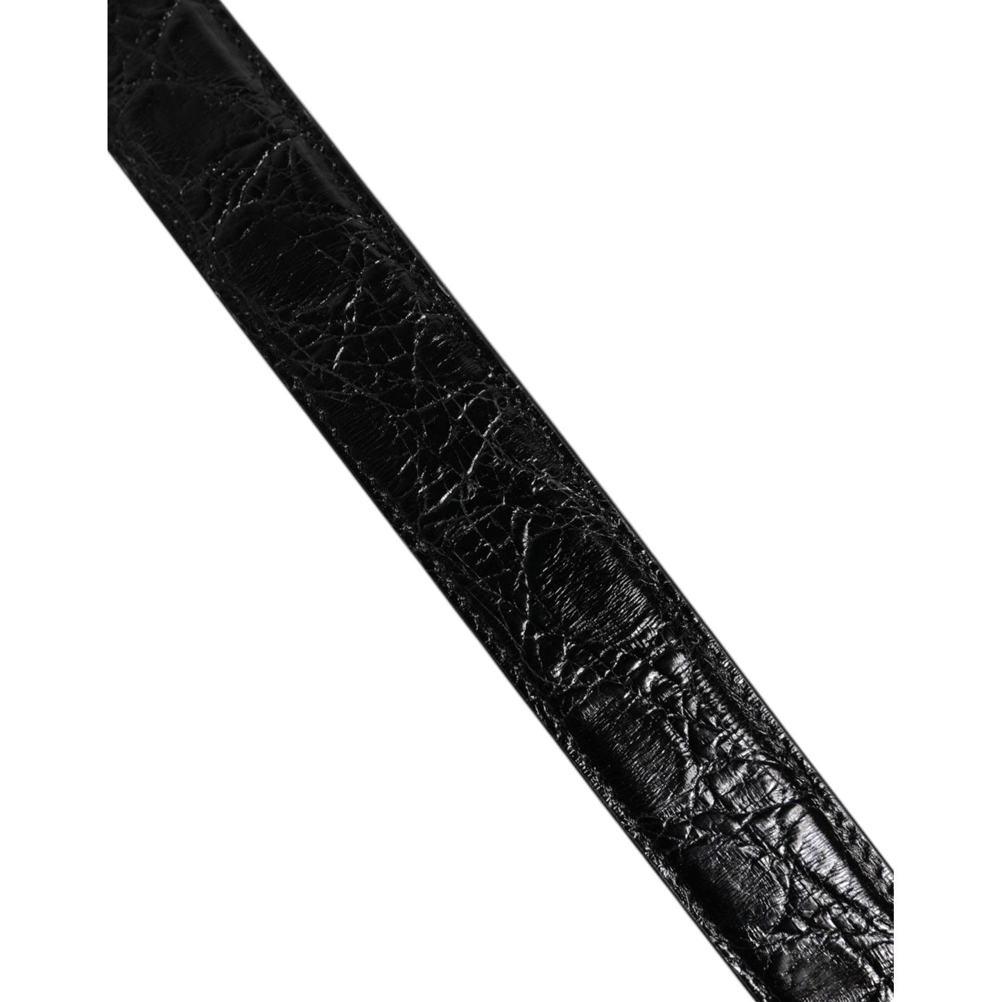 Dolce & Gabbana Black Alligator Leather Bag Shoulder Strap