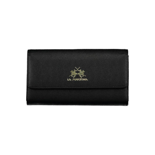 La Martina Black Polyethylene Wallet
