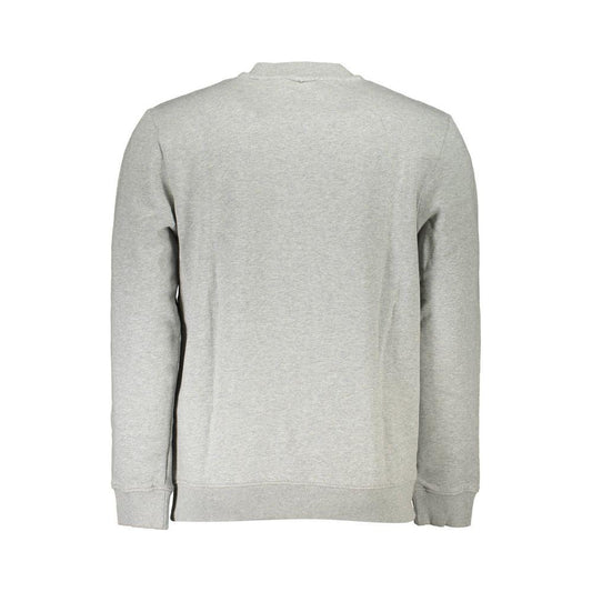 Napapijri Gray Cotton Men Sweater Napapijri Gray