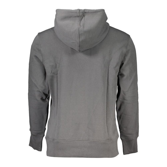 Calvin Klein Elegant Gray Hooded Sweatshirt Calvin Klein Dim Gray
