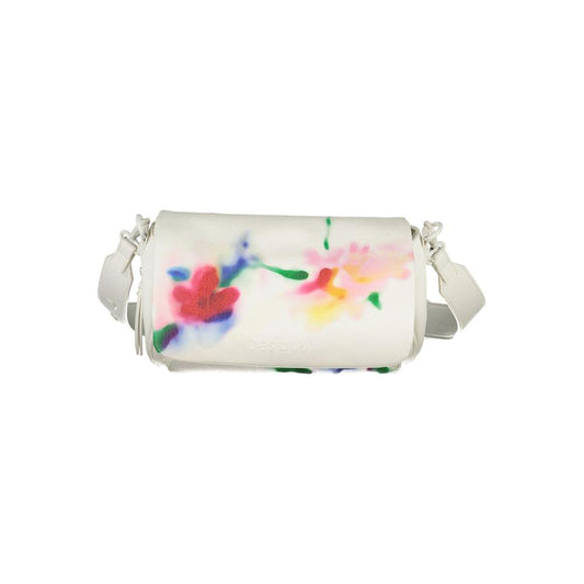 Desigual White Polyethylene Handbag Desigual Light Gray