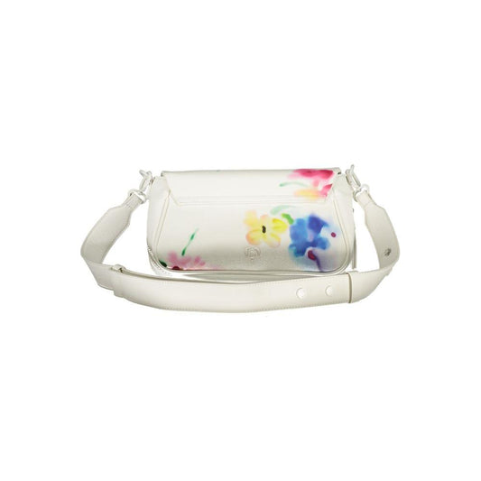 Desigual White Polyethylene Handbag Desigual Light Gray