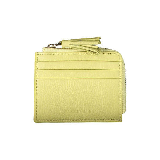 Coccinelle Yellow Leather Wallet Coccinelle Light Goldenrod