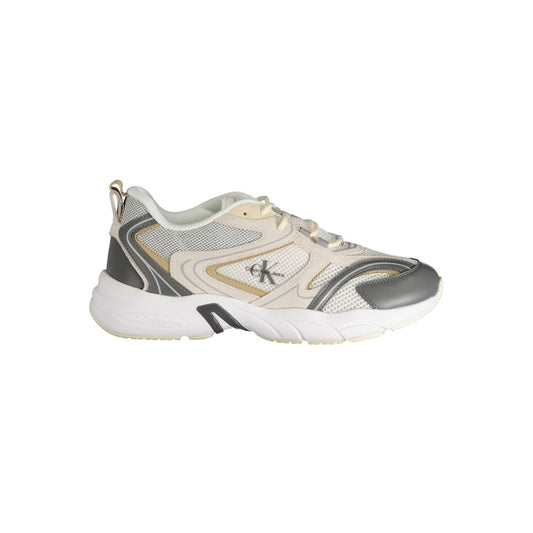 Calvin Klein Beige Polyester Sneaker Calvin Klein Light Gray